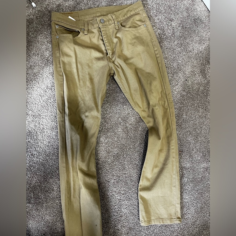 Levis 33W 30L Kaki Jeans